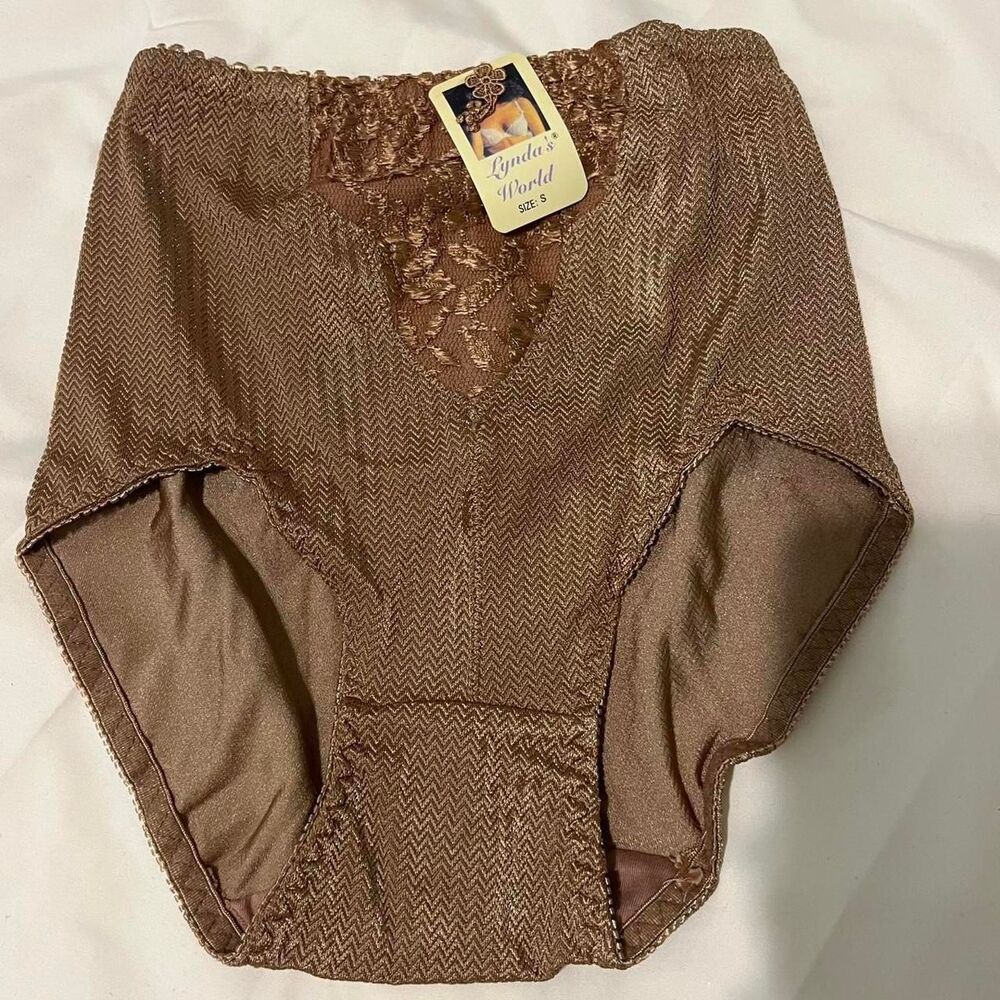 vintage Y2K 2000s brown high-waisted bikini panties size small NEW with tags
